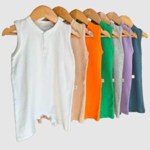 Enterito sin Mangas con Short Blanco